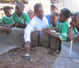 Jean Marie Checks The SOIL Compost Temperature